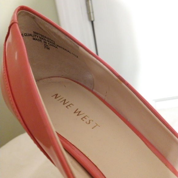 Nine West coral peep toe heels - Picture 6 of 8